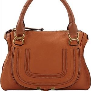 Chloe Medium Marcie Satchel (Beige/Tan)